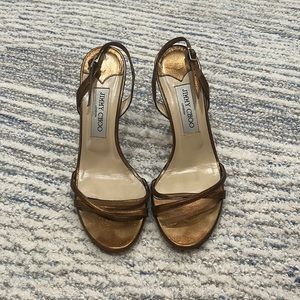 Jimmy Choo bronze heels